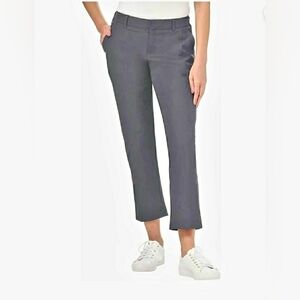 NWT Size 6 Kirkland Signature Charcoal Cropped Straight-Leg Pants